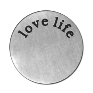 Stainless Steel Living Locket Faceplate - love life