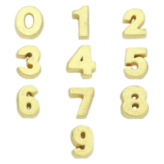 Gold Number Charms