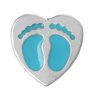 Baby Footprints Heart - Boy