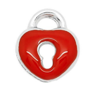Red Heart with Lock