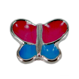 Pink and Blue Butterfly Charm