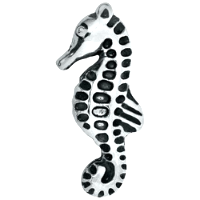 Silver Seahorse Charm