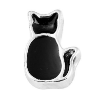 Sitting Black Cat Charm