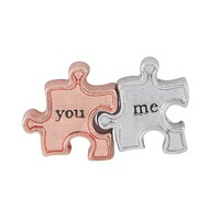 You & Me Puzzle Pieces Charm