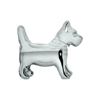 Silver Dog Charm