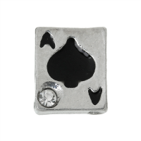 Ace of Spades Charm with Crystal Accent