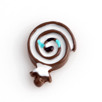 Chocolate Resin Lollipop Charm