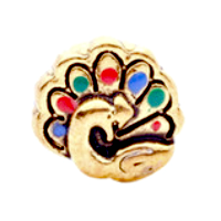 Gold Peacock Charm
