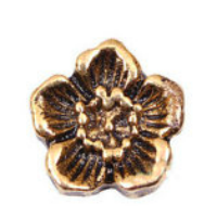 Antique Gold Flower Charm