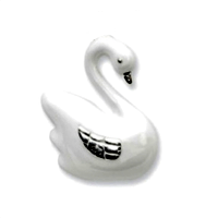 Majestic White Swan Charm
