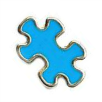 Blue Puzzle Piece Charm