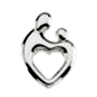 Silver Mother & Child Charm