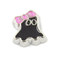 Ghost with Pink Bow Charm