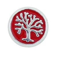 Family Tree Disc Charm - Red
